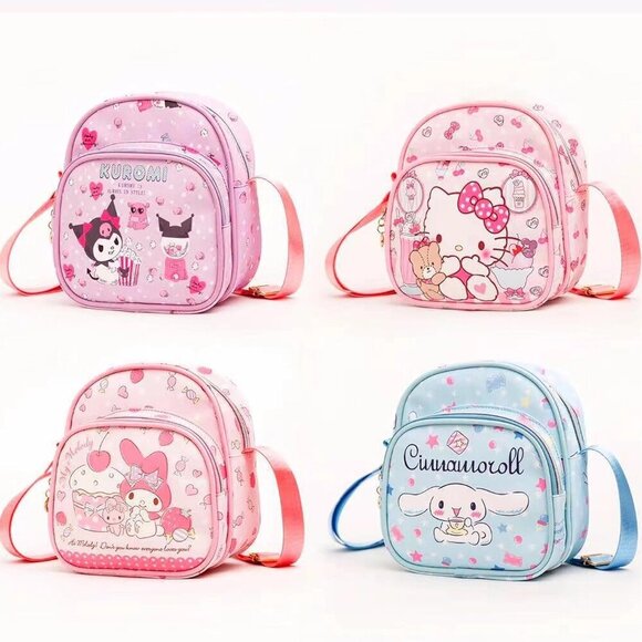 Mini Leather Crossbody Bag Kids Girls Cartoon Design Small Purse - Picture 5 of 7